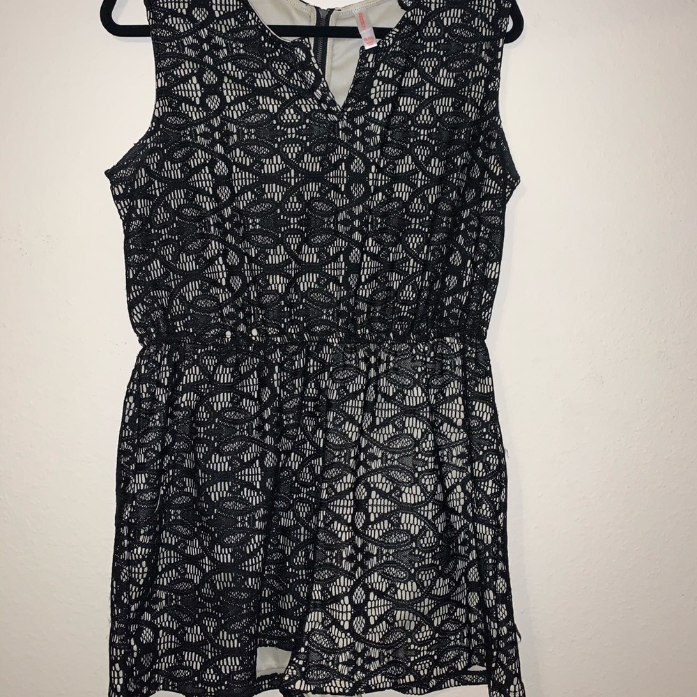 Black lace romper
